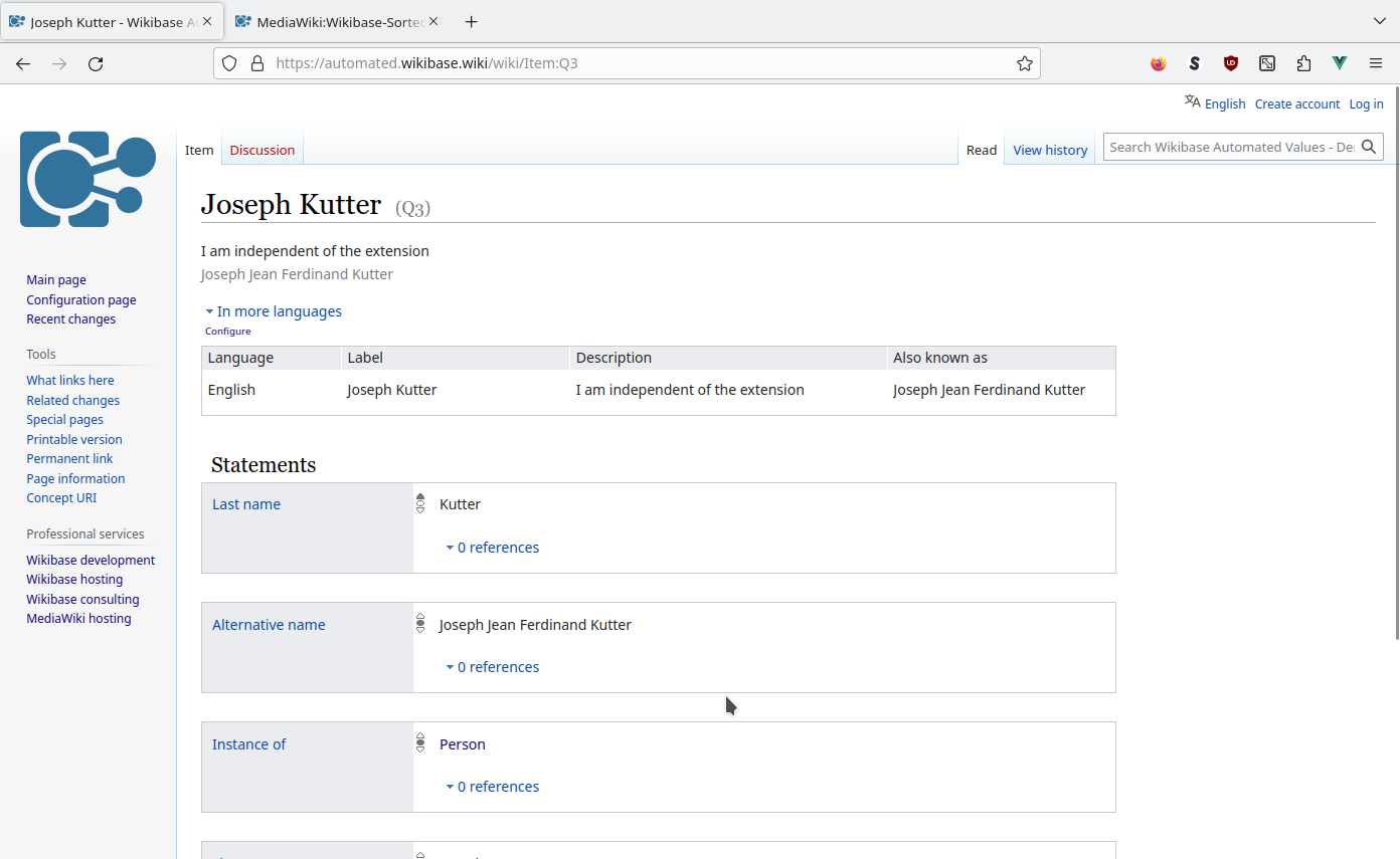 Sorting Wikibase Statements by Property